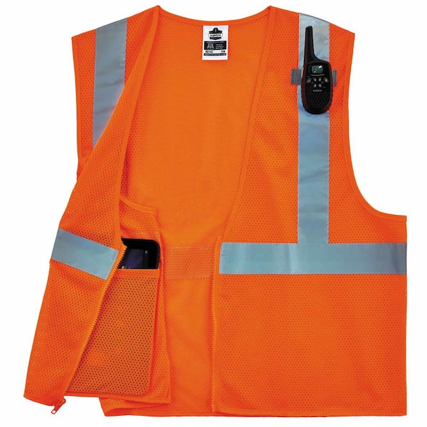 GLoWEAR 8210Z L/XL Orange Hi-Vis Type R Class 2 Economy Mesh Vest