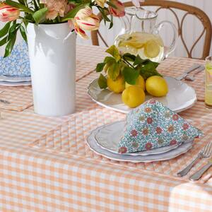 Yarn Dyed Gingham Tabletop Geometric Cotton Tablecloth