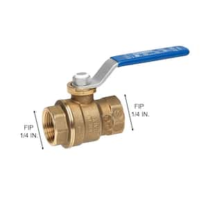 1/4 in. FIP x 1/4 in. FIP Full Port Lead Free Brass Ball Valve