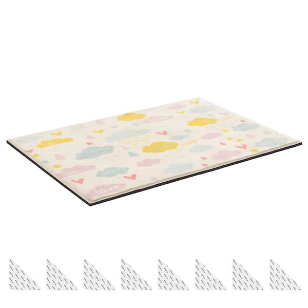 Non-Slip Rug Pad, 8 x 5 ft. Felt Cushion with Rubber Grip for Area Rugs, Floor Protection and Keeps Carpets in Place