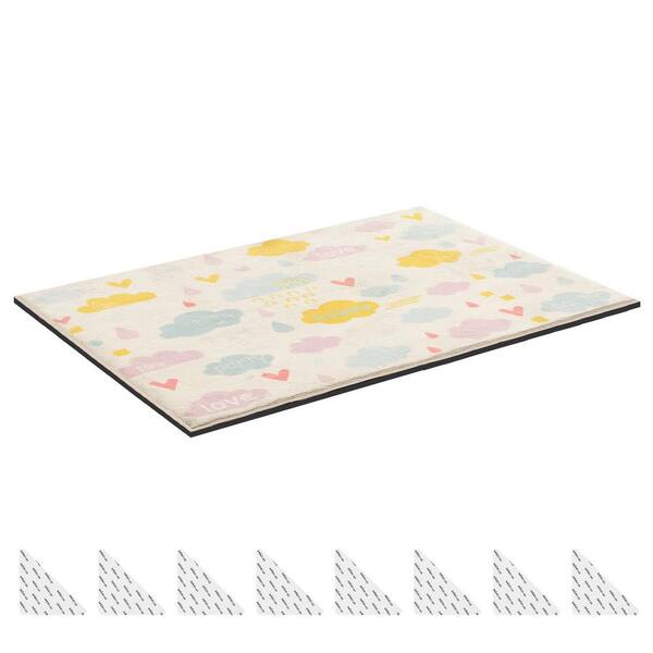 Non-Slip Rug Pad, 8 x 5 ft. 0.22 in. T Felt Cushion with Rubber Grip Floor Protection and Keeps Carpets in Place