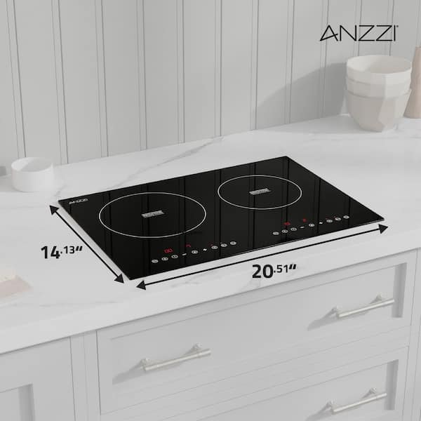 ANZZI 20 in. Induction Cooktop in Black with Child Safety Lock