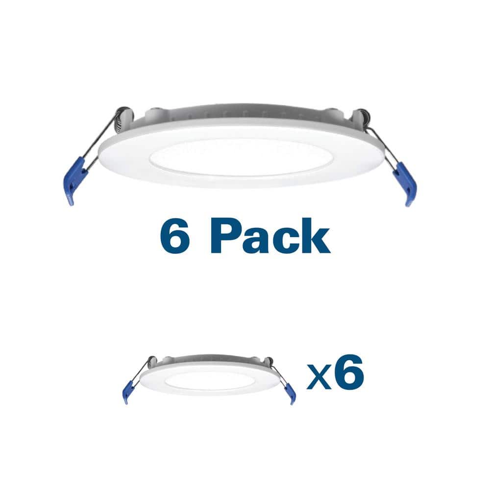 4'' Slim Dimmable LED Recessed Lighting Kit with Adjustable Color Temperature