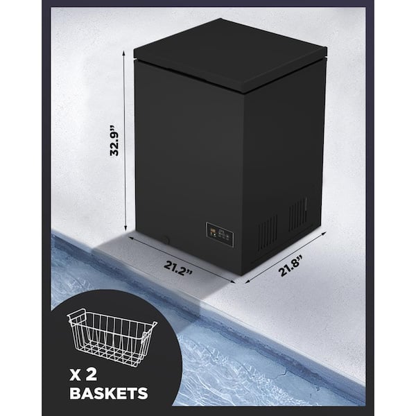 FREEZER Boss CKM HOT TOP 黒 Deeshe 21.8 in. W, 3.5 cu. ft., Manual Defrost Chest Freezer