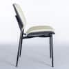 Noble House Nook Beige Modern PU Leather Upholstered Dining Chairs, Metal Tapered Legs, Set of 2 114705