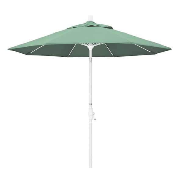 California Umbrella 9 ft. Fiberglass Collar Tilt Patio Umbrella in Spa Pacifica