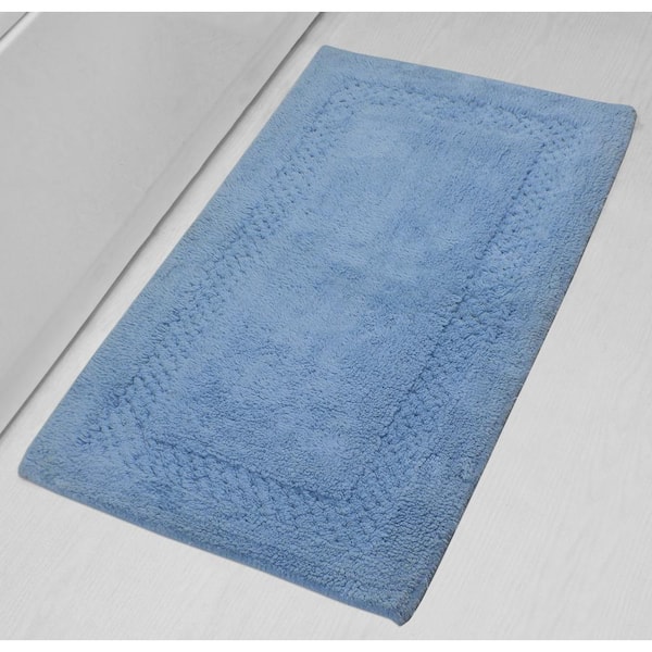 HOME WEAVERS INC Classy Bathmat Blue Cotton 5-Piece Bath Rug Set  BCL5PC1721202124BL - The Home Depot