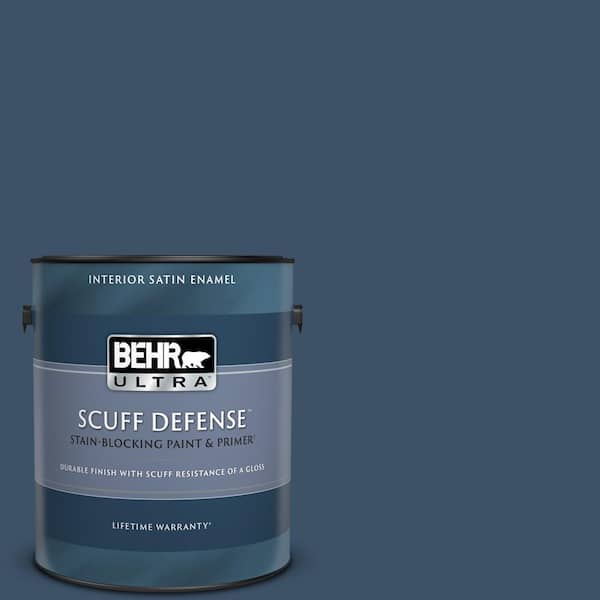 BEHR ULTRA 1 gal. Home Decorators Collection #HDC-SM14-7 Midnight Mosaic Extra Durable Satin Enamel Interior Paint & Primer
