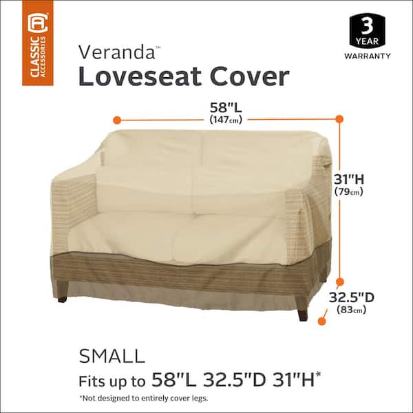 ASTOR PREMIUM CUSTOM FIT OUTDOOR LOVESEAT COVER FITS UP TO 58"W x  32.5"D x 31"H