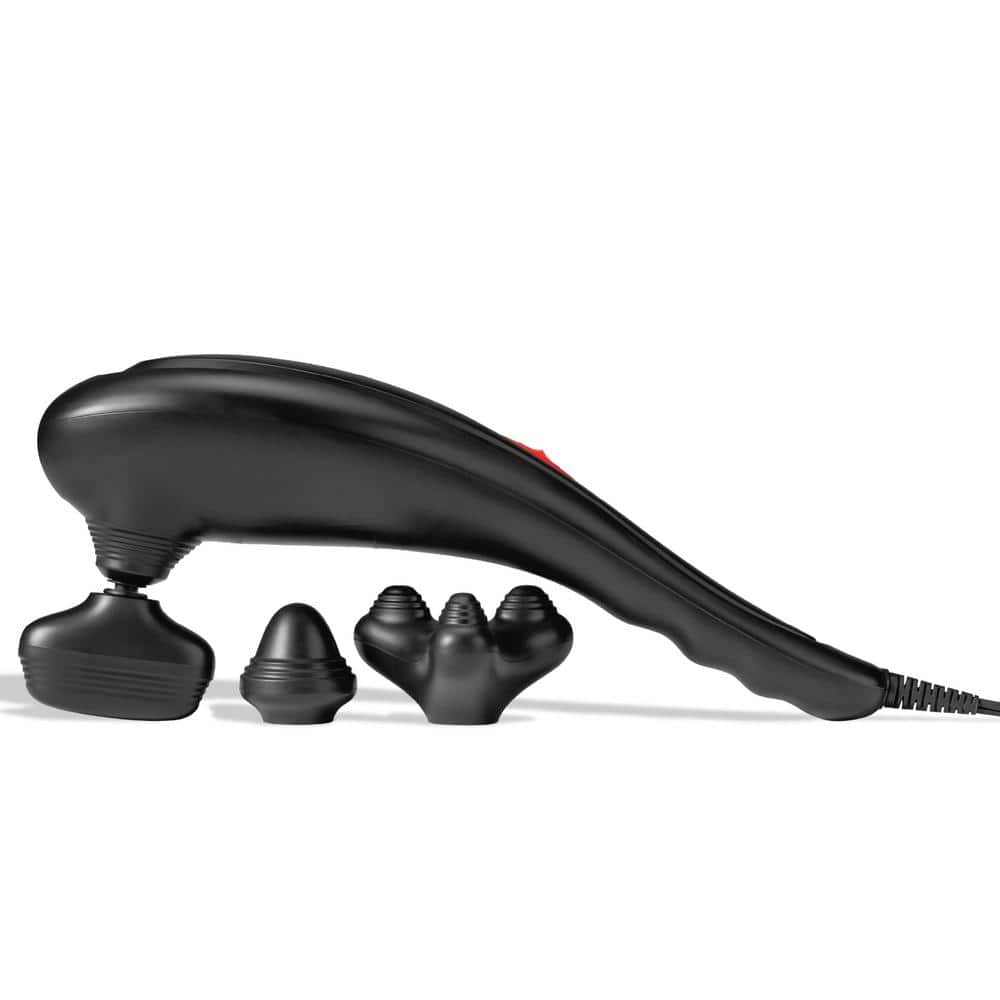 Sharper Image Black Powerful Mini Handheld Compact Massager with Light-Up  Glow Nods - Next-Level Portable Relaxation 