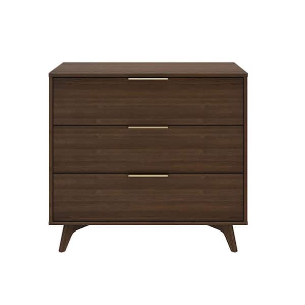 Haven 3-Drawer Dresser with Pull Handles - Walnut Haven 3-Drawer Dresser with Pull Handles - Walnut