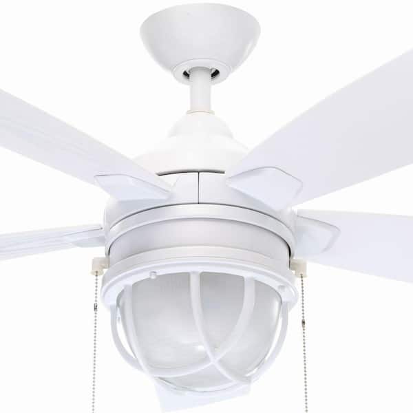 Indoor/Outdoor White Ceiling Fan Replacement Parts Seaport 52 in 
