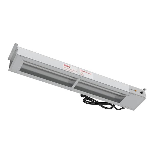 36 in. High Wattage Commercial Strip Warmer in Stainless Steel with Toggle Controls and Cord-120-Volt, 850-Watt