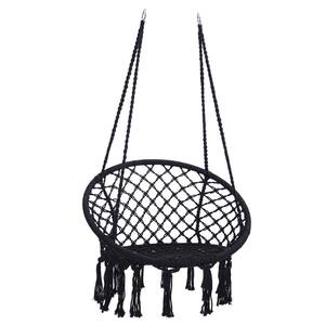 black hanging hammock chair