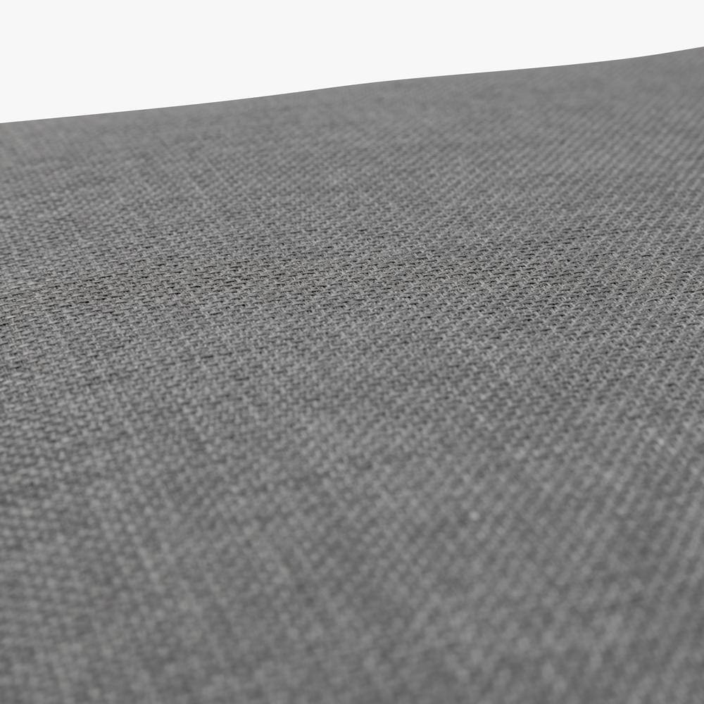Solid Gray Linen Textured Outdoor Lumbar Pillows 2-Pack