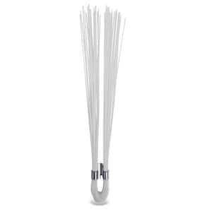 6 in. x 0.5 ft. Stake Whisker Markers, White, 25 EA