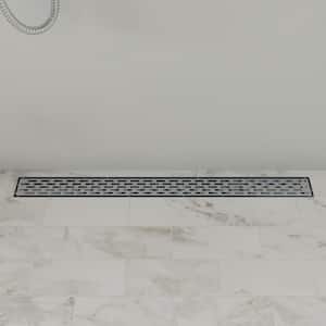 36 in. Linear Shower Drain in Brushed Stainless Steel