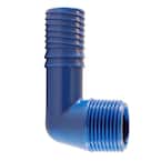 3/4 in. Polypropylene Blue Twister Insert 90-Degree x MPT Elbow
