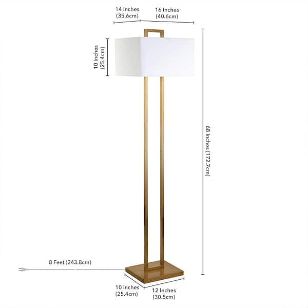 Meyer&Cross Adair 68 in. Brass Floor Lamp FL1605 - The Home Depot