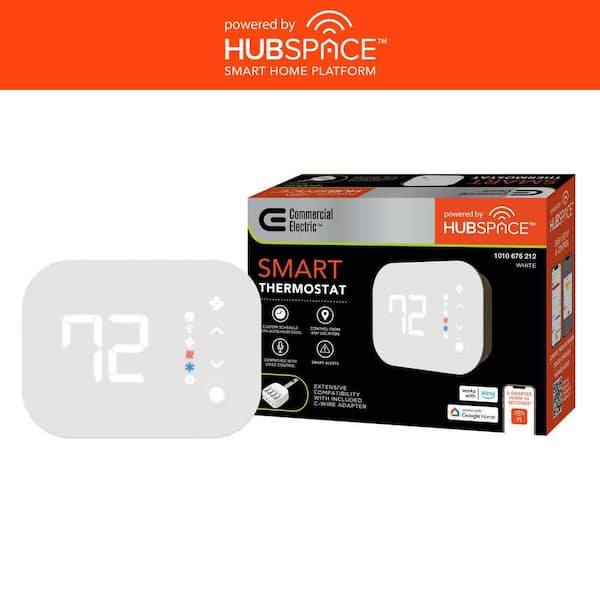 Commercial Electric Wi-Fi and Bluetooth Enabled Smart Programmable Thermostat with Schedules Powered by Hubspace w/PEK Kit