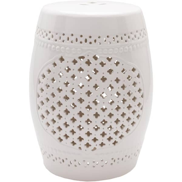 Livabliss Decarolous White Stool