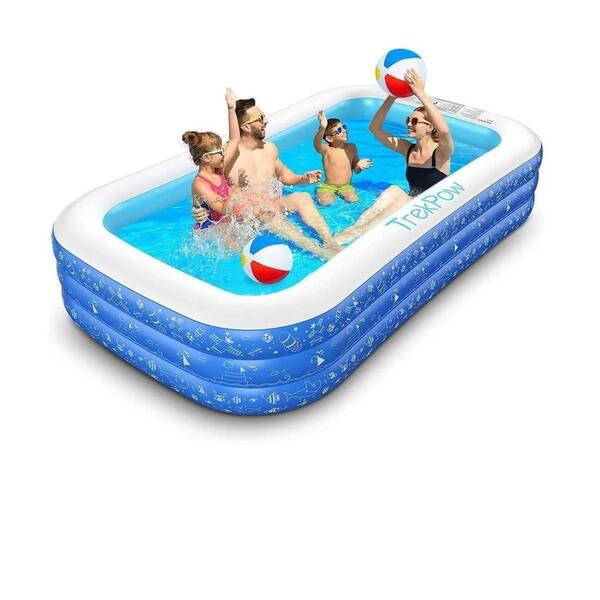 Unbranded 5.9 ft. x 9.8 ft. Rectangular 71 in. Deep Plastic Inflatable Pool