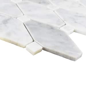 Rockart Large Marble Rhombus Polished 12 in. x 12 in. Natural Stone Mosaic Tile (11.6520 sq. ft./Case)
