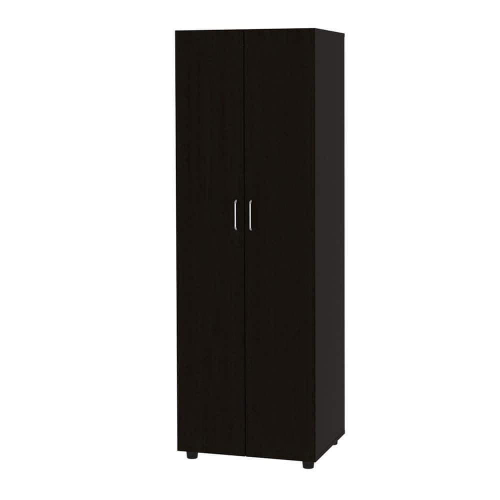 RST BRANDS Holbrook Black MDF Mid-Century Modern Armoire Cabinet SL ...