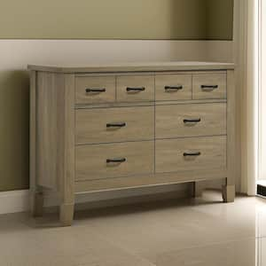 Gray 8-Drawer 51 in. Wide Dresser Without Mirror