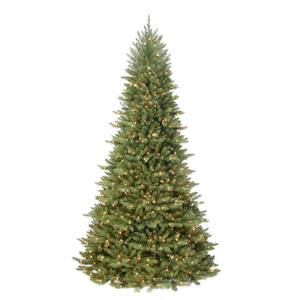 Puleo International 7.5 ft. Pre-Lit Downswept Vienna Fir Artificial ...