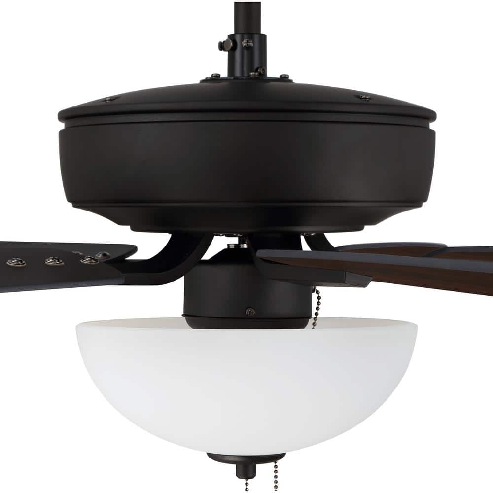 Espresso 52'' Ceiling Fan with Reversible MDF Blades and LED Light