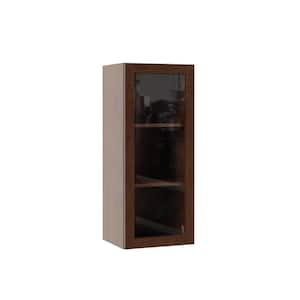 Designer Series Soleste Assembled 15x36x12 in. Wall Kitchen Cabinet with Glass Door in Spice