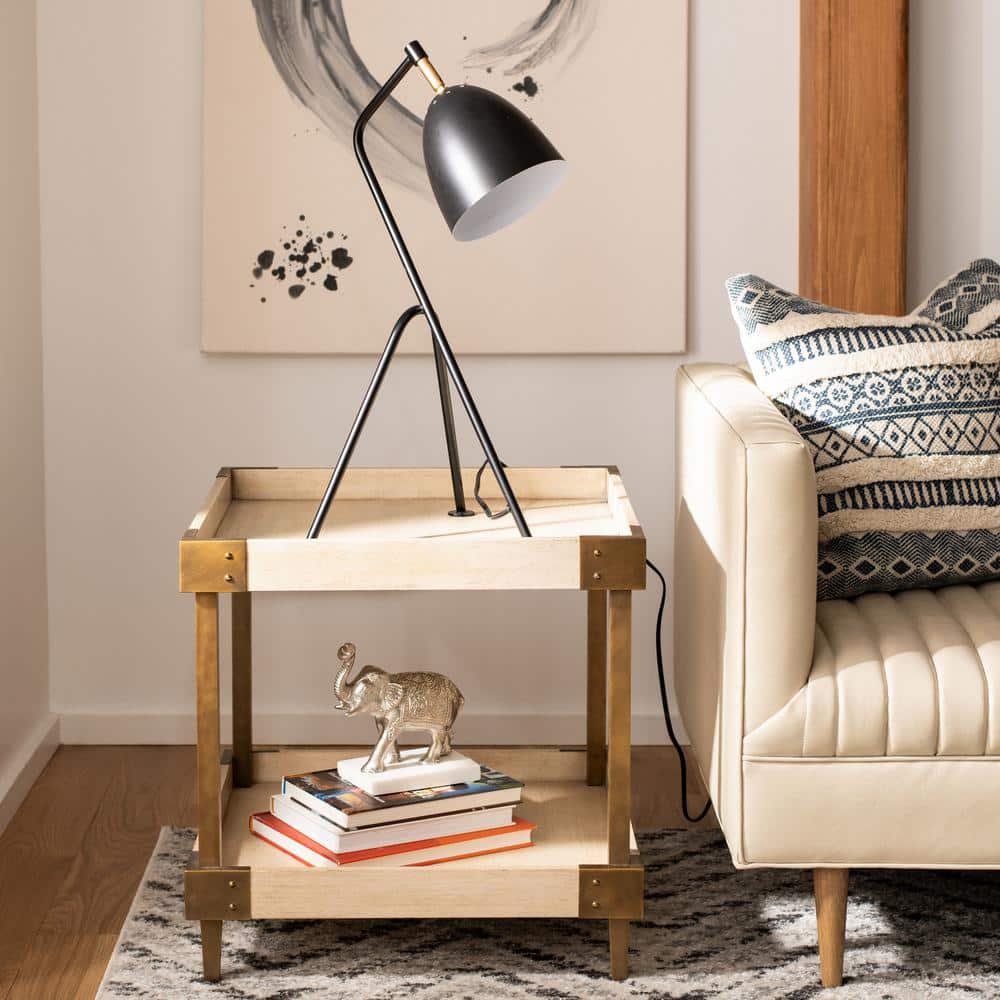 Adjustable Black and Gold Arc Task Table Lamp