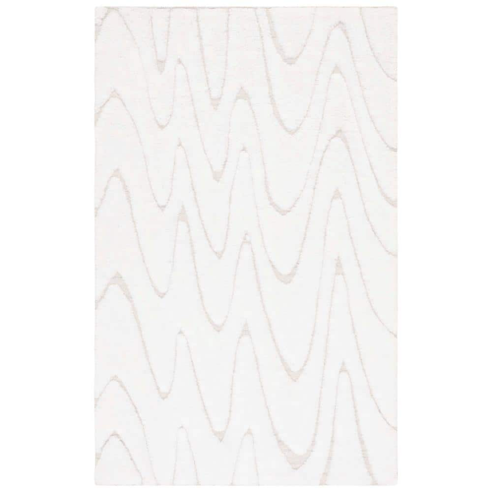 SAFAVIEH Manhattan Ivory/Beige 4 ft. x 6 ft. Geometric Area Rug MAN553A ...