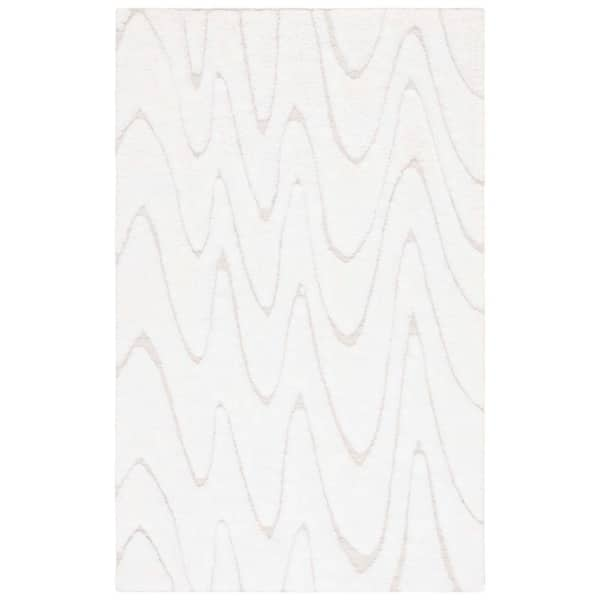 SAFAVIEH Manhattan Ivory/Beige 4 ft. x 6 ft. Geometric Area Rug MAN553A ...