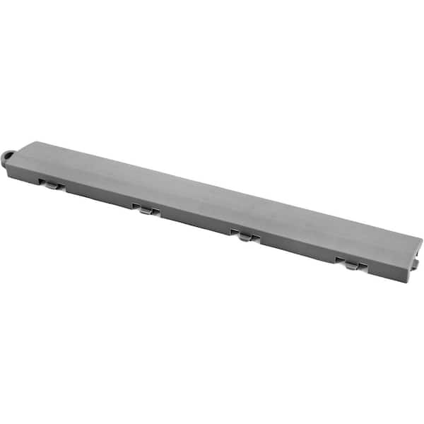 IncStores Nitro Tiles Edging, Gray 1 in. W x 12 in. L x 3/8 in. T Male Edges for Nitro Garage Tiles, 4 Pack 2.33 sq. ft.