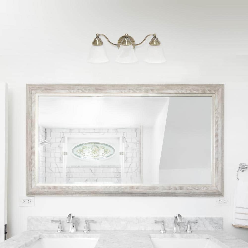 Antique Brass 3-Light Vanity with Alabaster Glass Shades