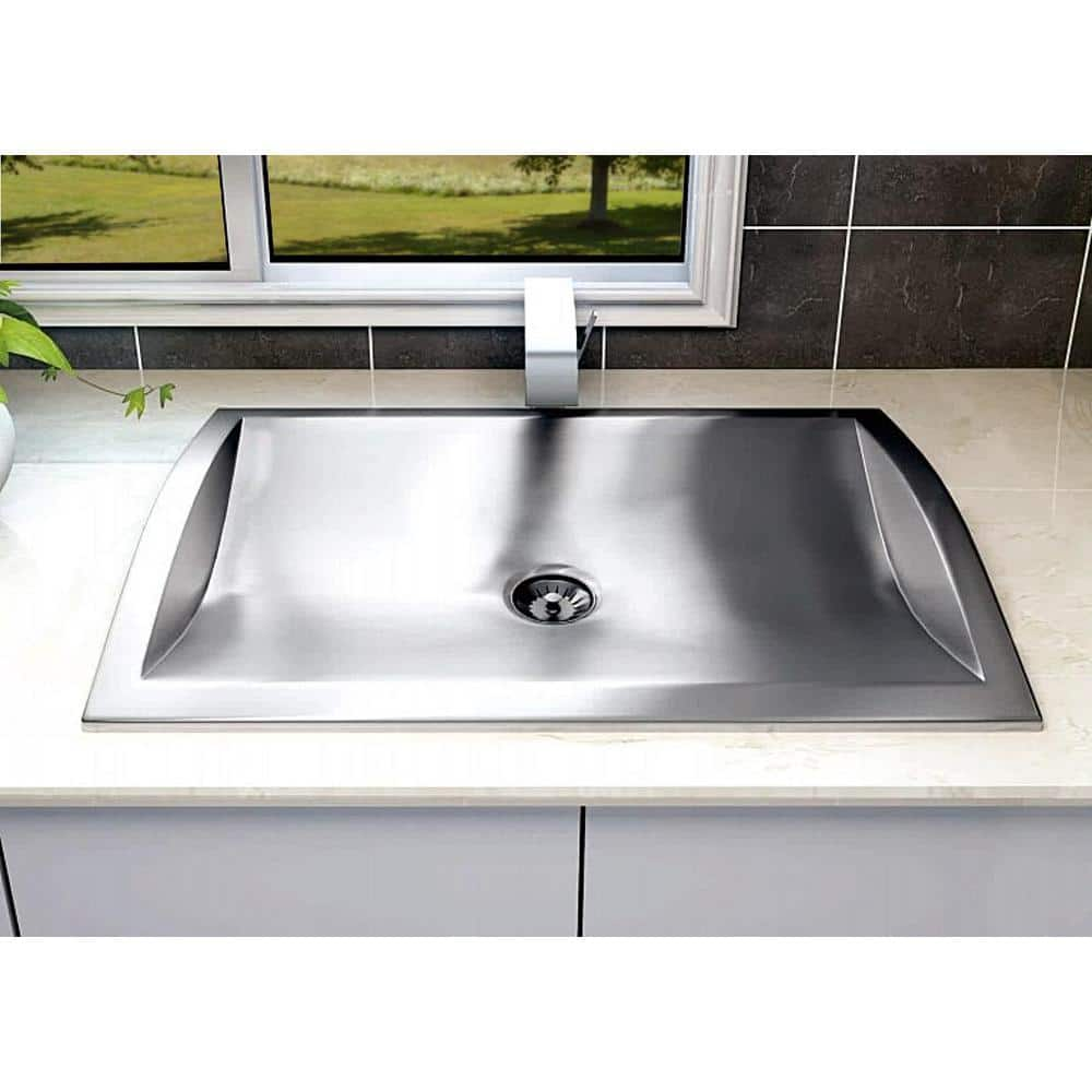  Hardy 3 in. Drop-In Bathroom Sink in Stainless Steel