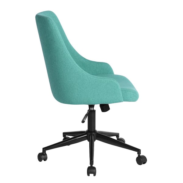 Tidoin Cyan Fabric Adjustable Height Task Chair With 5 Wheels Blue, Why Do Chairs Have 5 Wheels