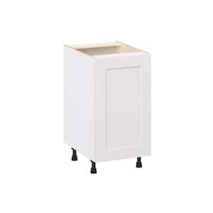 Roseland 18 in. W x 24 in. D x 34.5 in. H Assembled Shaker Full Height Door Base Kitchen Cabinet in Warm White