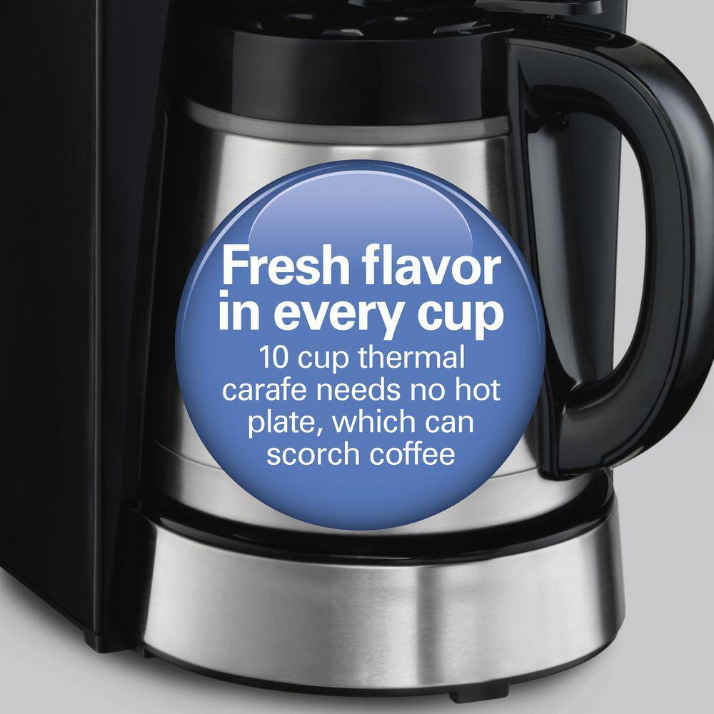Hamilton Beach 10-Cup Stainless Steel Programmable Thermal Coffee Maker