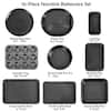 ANGELES HOME 10 Piece Carbon Steel Black Nonstick Bakeware Set Baking  Roasting Cake Pans M50-8KC609 - The Home Depot