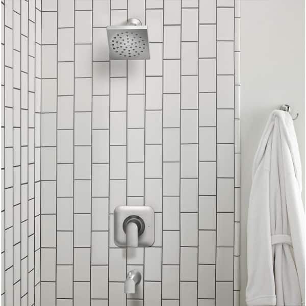 Genta Single-Handle 1-Spray Tub and Shower Faucet in Spot Resist Brushed Nickel (Valve Included)