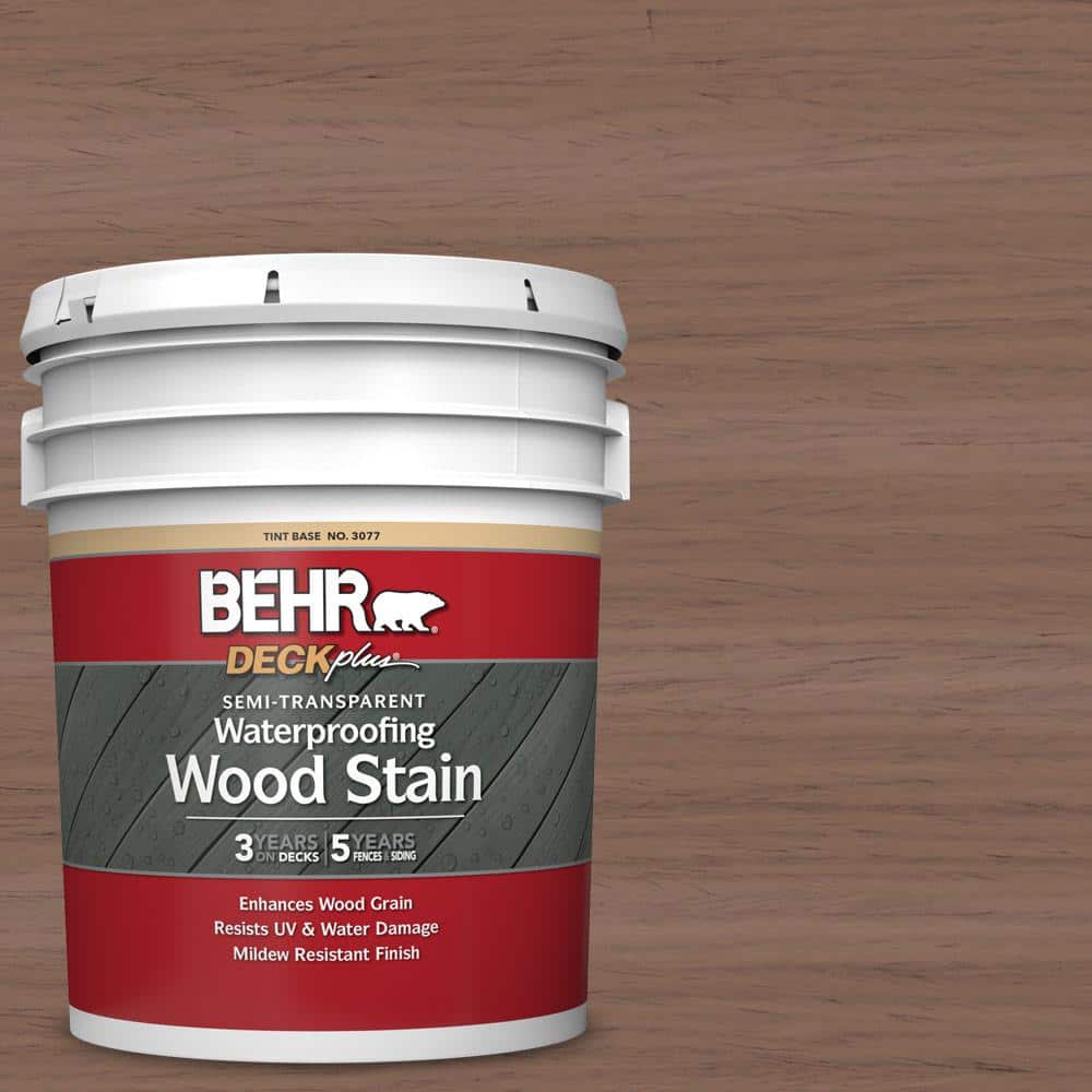 5 gal. #ST-148 Adobe Brown Semi-Transparent Waterproofing Exterior Wood Sta