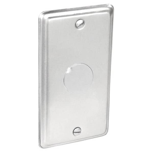Southwire 4 in. H x 2 in. W Steel Metallic, 1Gang Electrical Box Cover