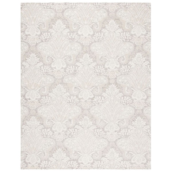 SAFAVIEH Micro-Loop Beige 10 ft. x 14 ft. Medallion Solid Color Area Rug