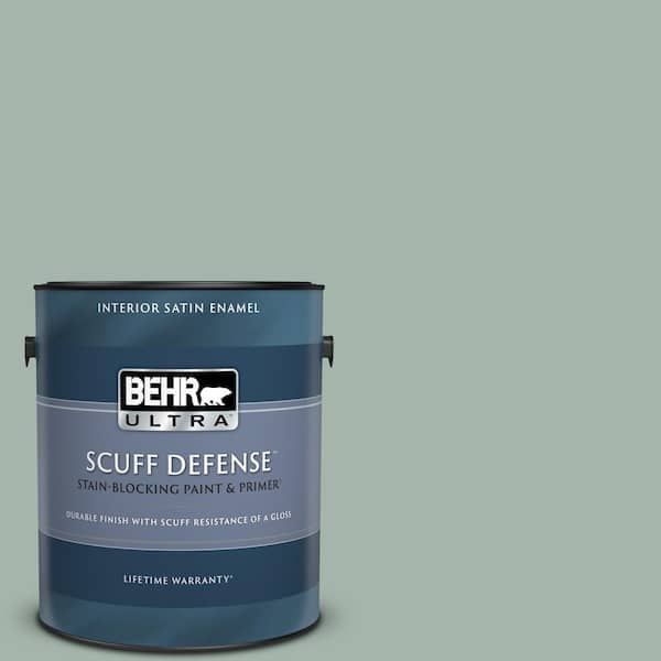 BEHR ULTRA 1 gal. #460E-3 Smokey Slate Extra Durable Satin Enamel Interior Paint & Primer