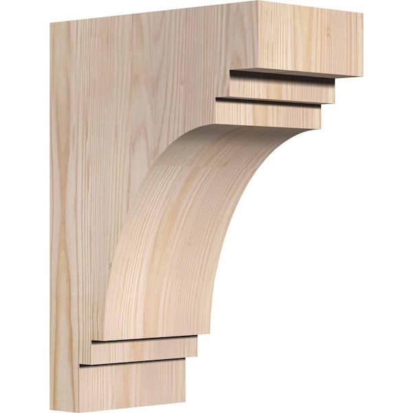 Ekena Millwork 5-1/2 in. x 10 in. x 14 in. Douglas Fir Pescadero Smooth Corbel