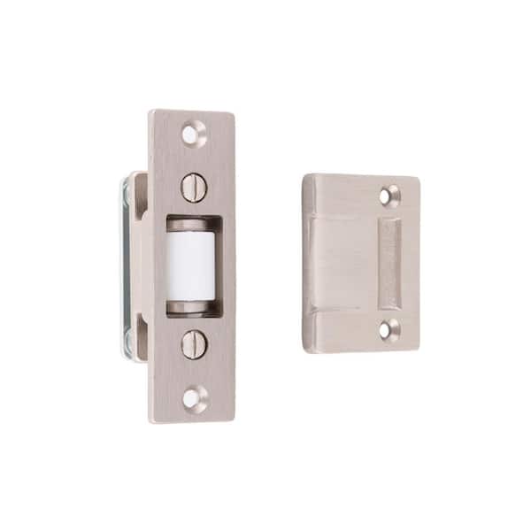 idh by St. Simons Solid Brass Heavy-Duty Silent Roller Latch with Square Strike Adjustable in Satin Nickel