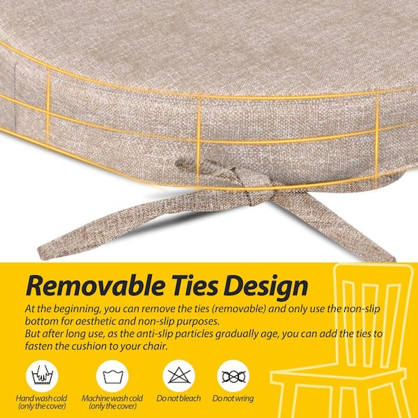 Dining Chair U Shaped Chair Cushions With Ties Outdoor 17